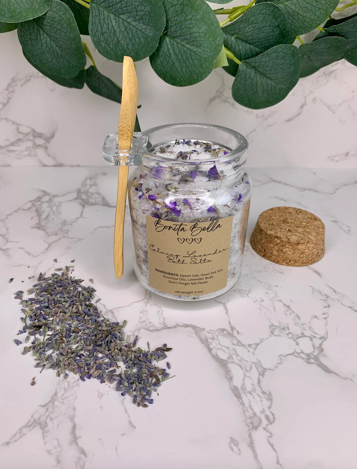 Calming Lavender Bath Salts - Soak in Silk