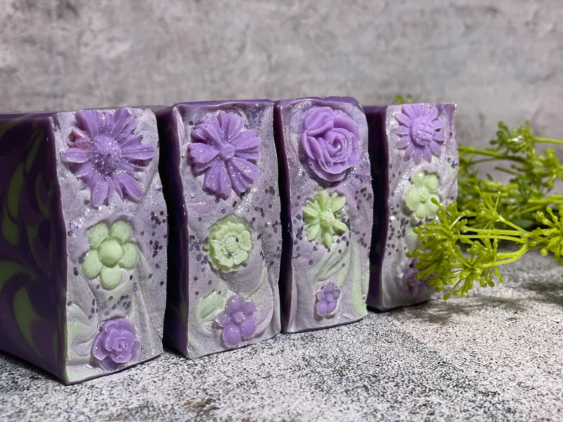 Violet Blooms Artisanal Soap Bar