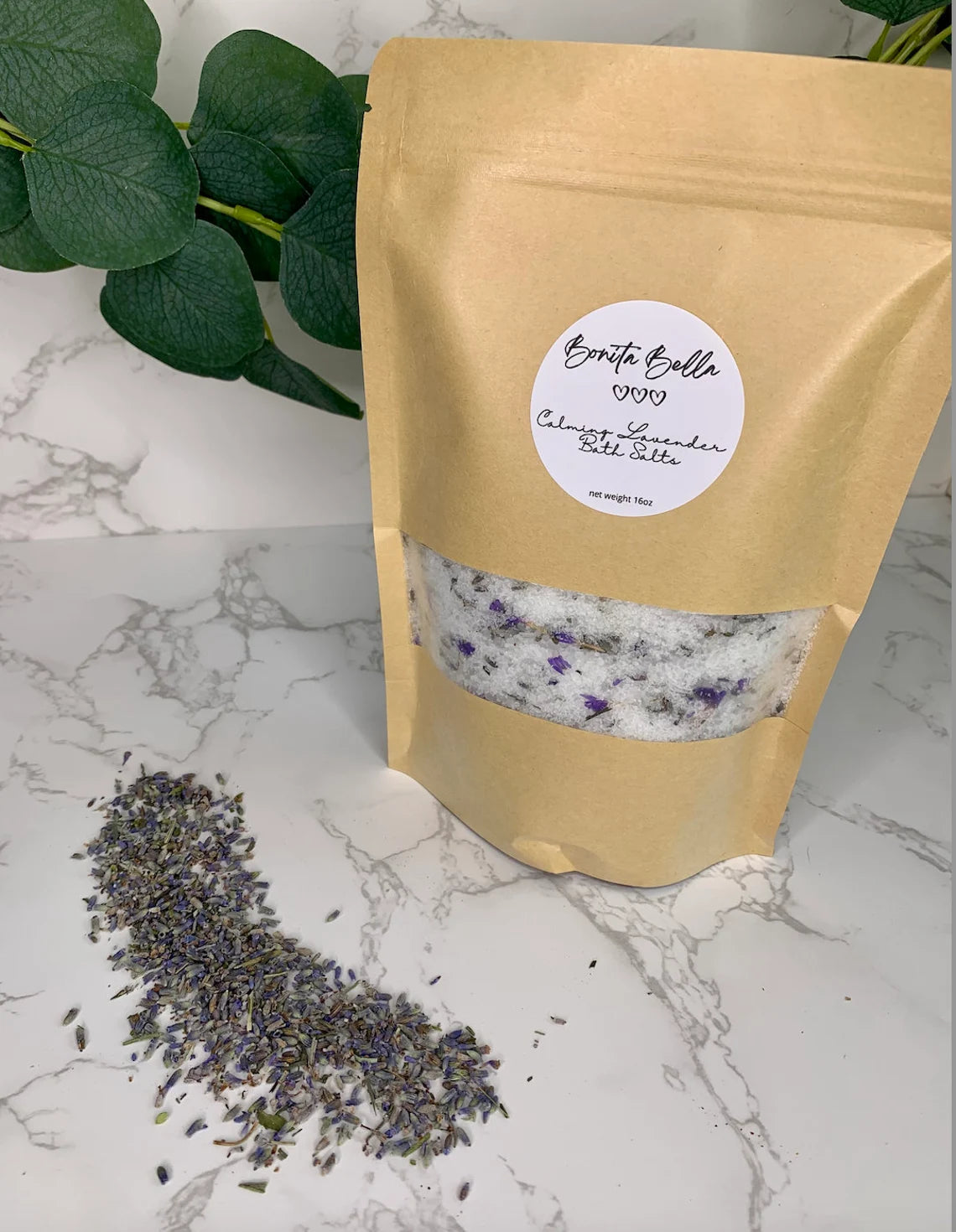 Calming Lavender Bath Salts - Soak in Silk